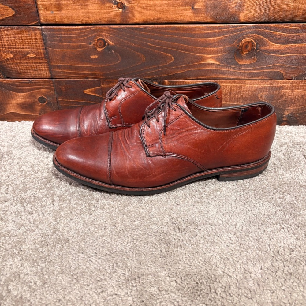 Allen Edmonds Lexington Chili Grain Leather Cap Toe Oxford Shoes Mens 10 B 2975
